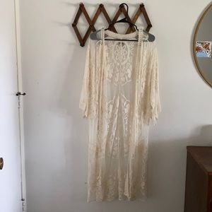 Lace kimono